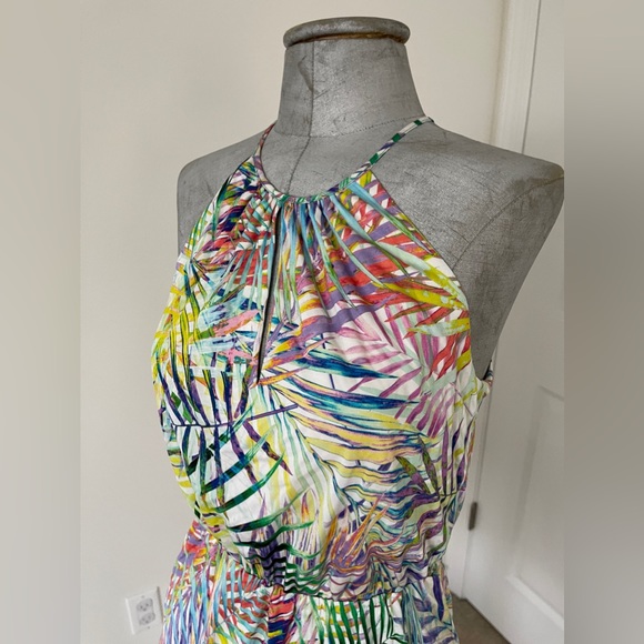 PARKER TROPICAL PRINT TIERED KEYHOLE DRESS - Picture 4 of 13
